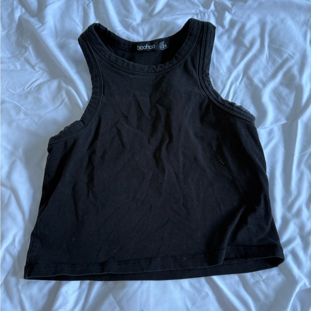 Boohoo Black Crop Top